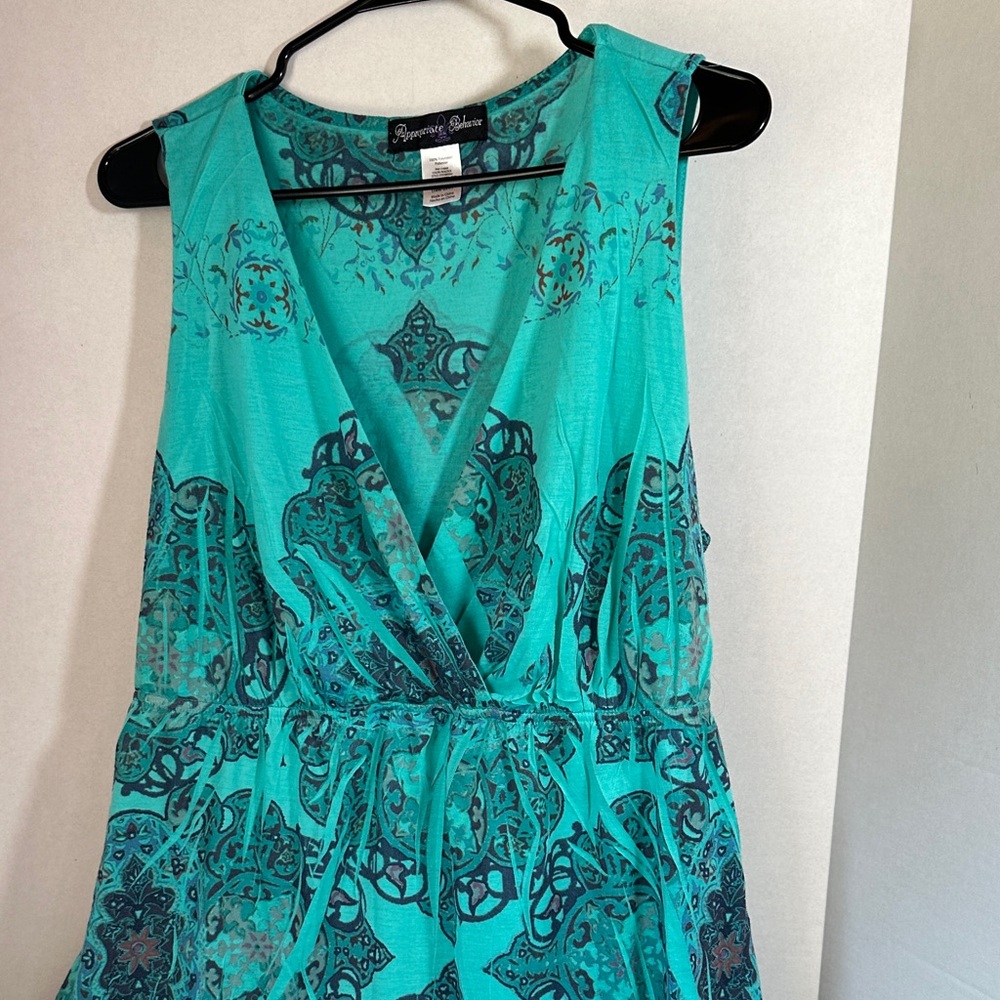 Appropriate behavior green sleeveless dress size 2x 18w/20w